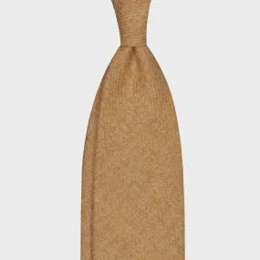 F.Marino Tweed Tie 3 Folds Camel