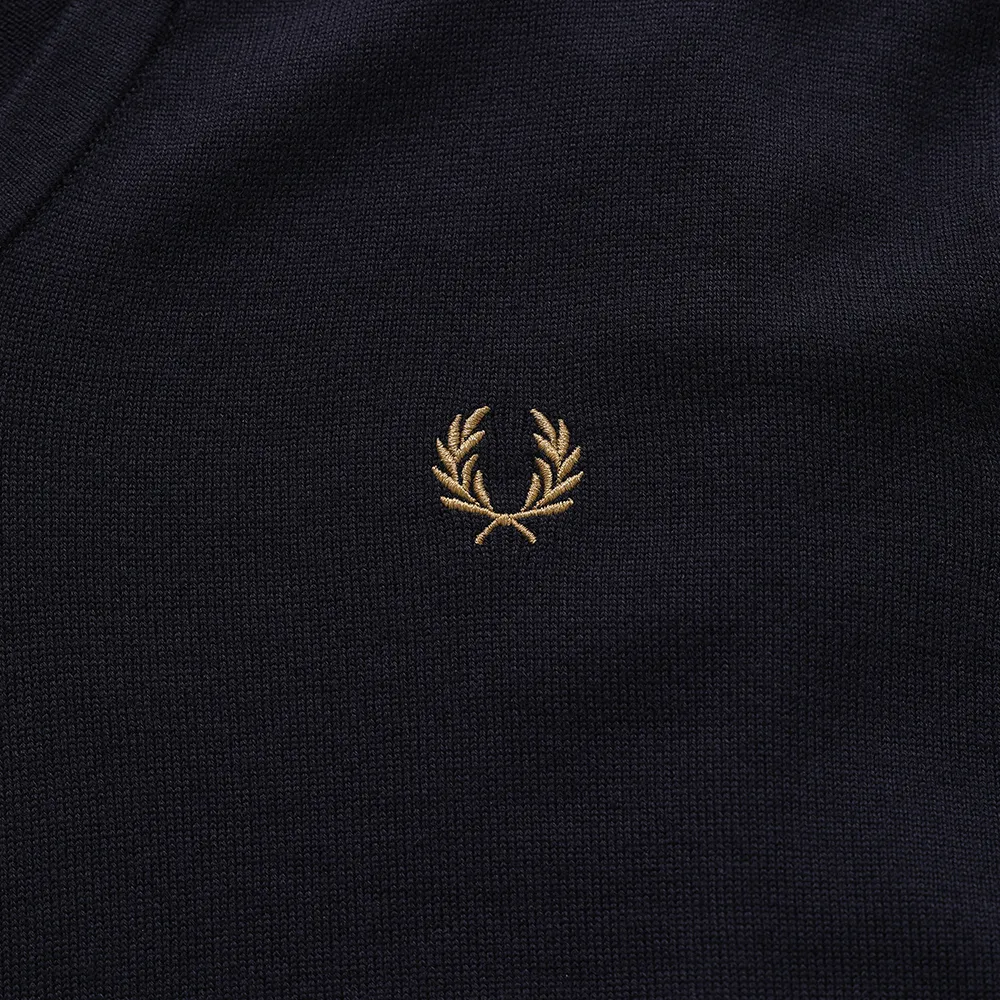 FRED PERRY  |Unisex Wool Street Style V-Neck Long Sleeves Plain Cotton