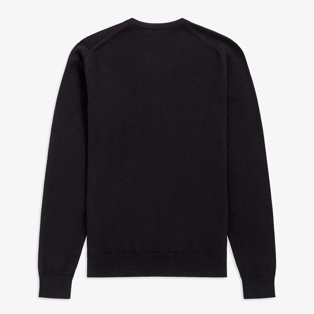 FRED PERRY  |Unisex Wool Street Style V-Neck Long Sleeves Plain Cotton