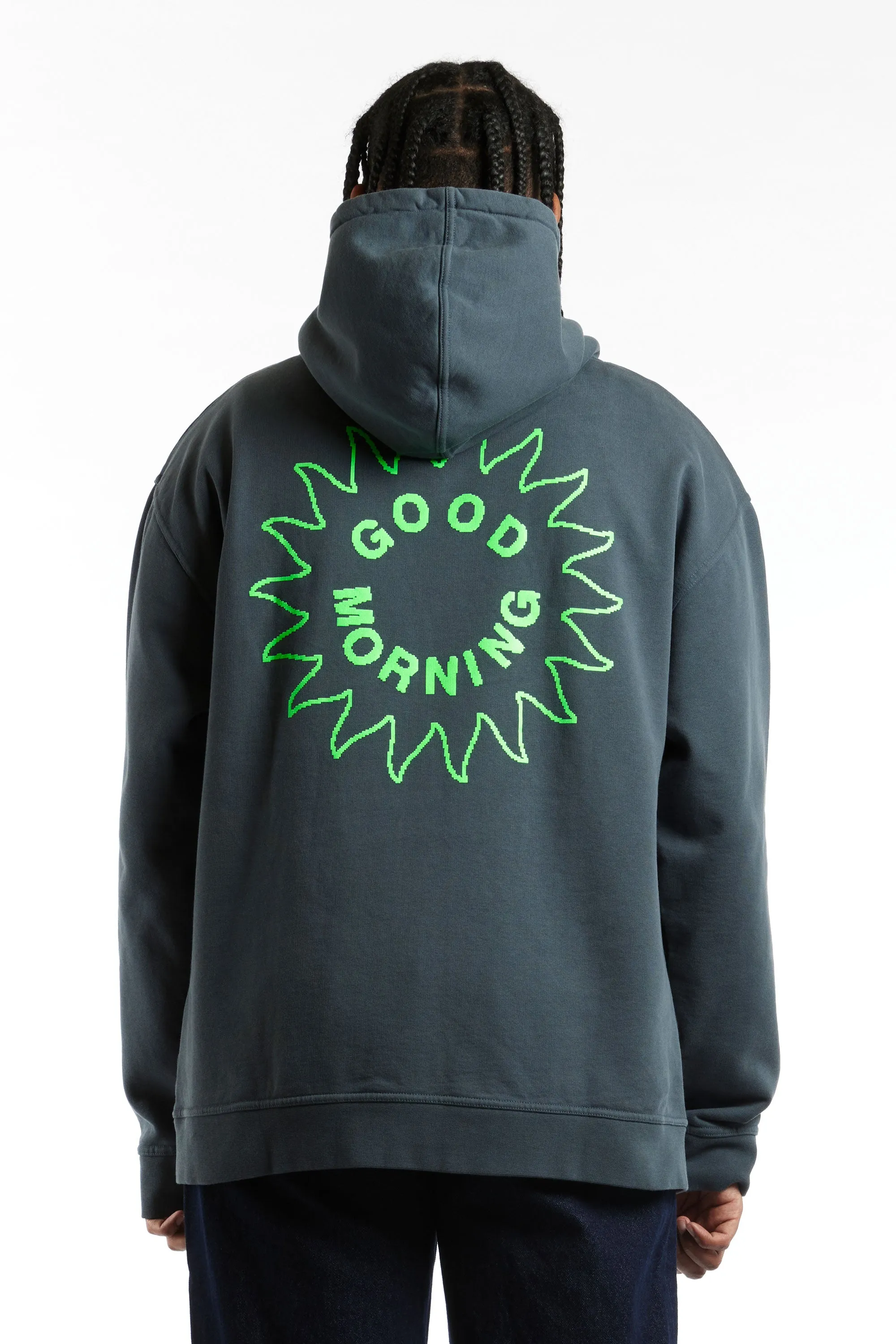 GOOD MORNING TAPES - SUN LOGO FLEECE PULLOVER HOOD