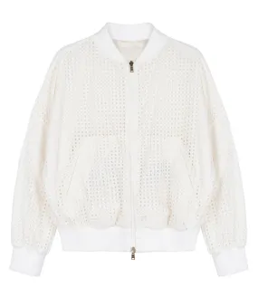 HERNOSPRING LACE AND ECOAGE BOMBER JACKET