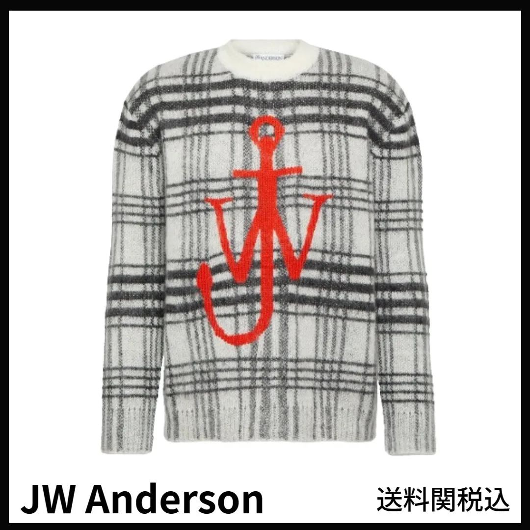 J W ANDERSON  |Other Plaid Patterns Unisex Wool Street Style Long Sleeves