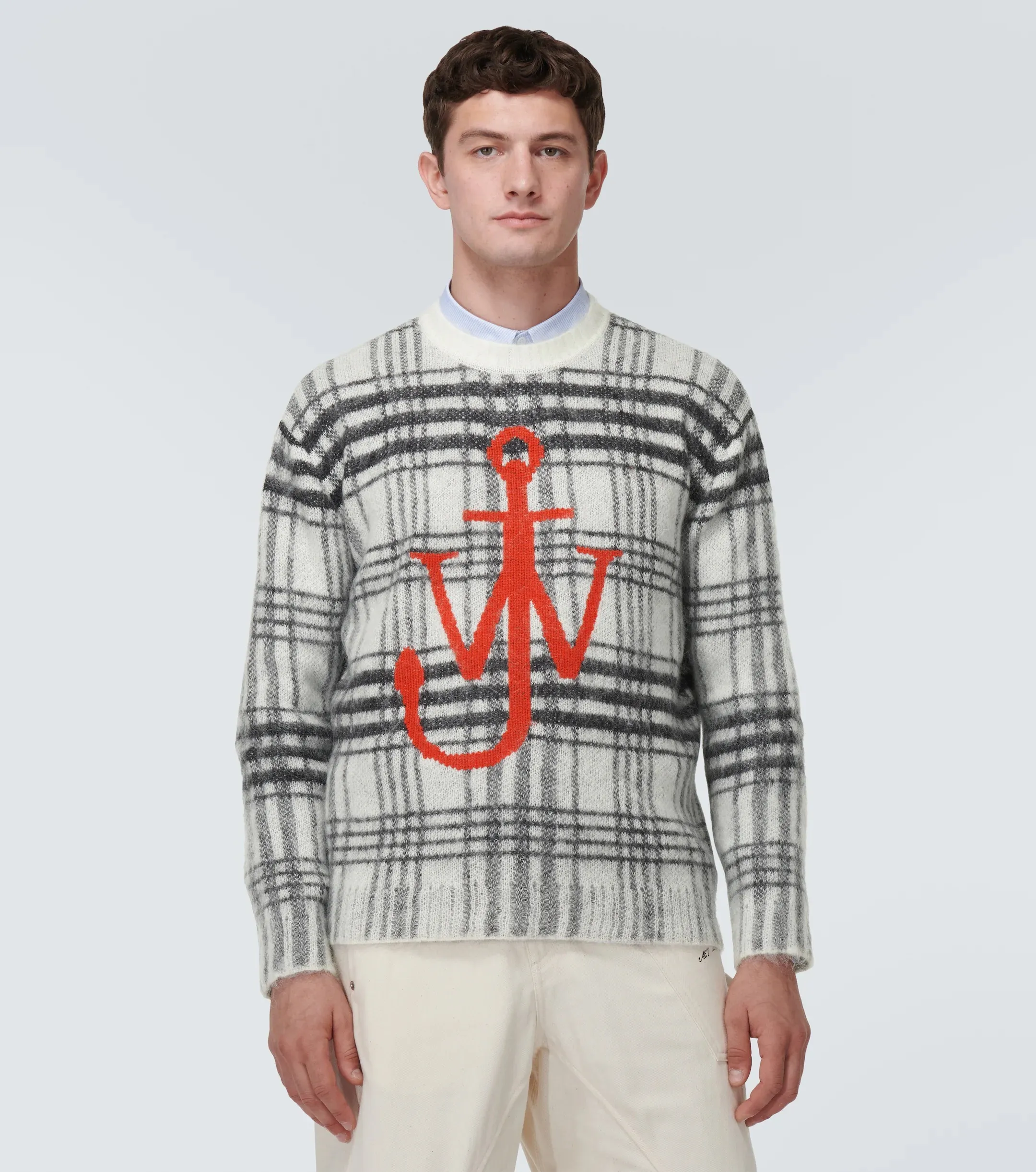 J W ANDERSON  |Other Plaid Patterns Unisex Wool Street Style Long Sleeves