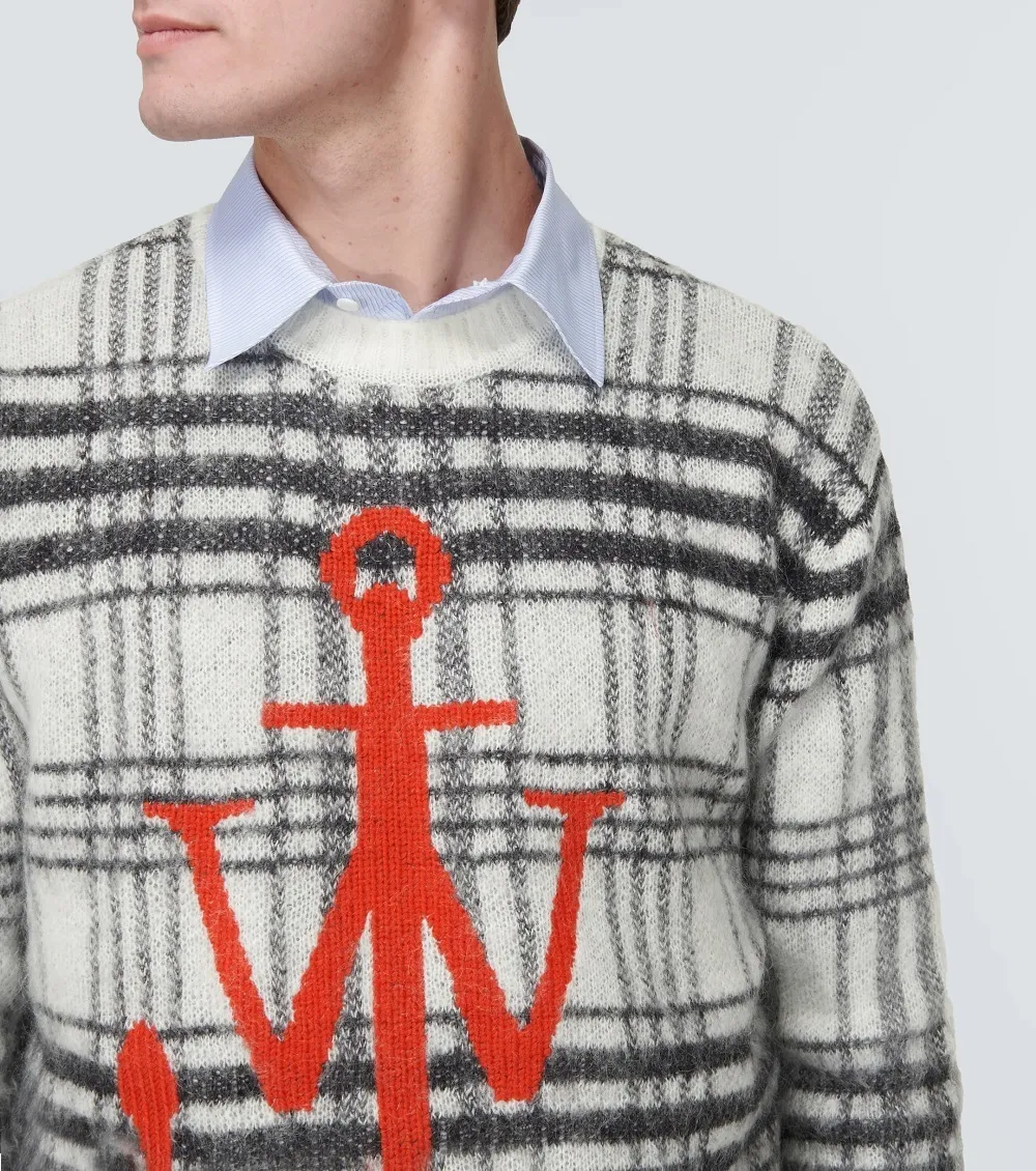 J W ANDERSON  |Other Plaid Patterns Unisex Wool Street Style Long Sleeves