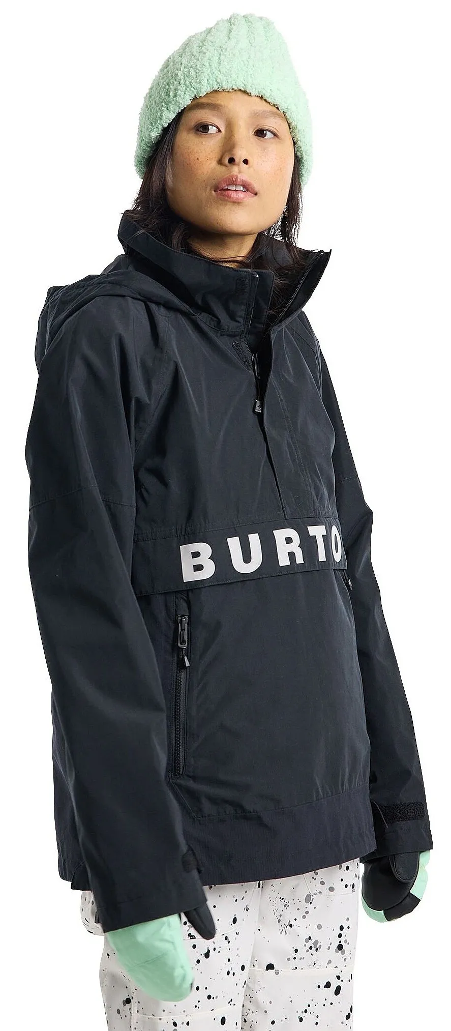 jacket Burton Frostner 2L Anorak - True Black/Stout White - women´s