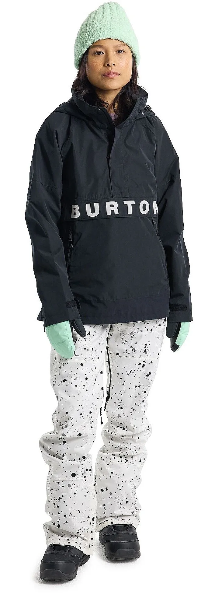 jacket Burton Frostner 2L Anorak - True Black/Stout White - women´s