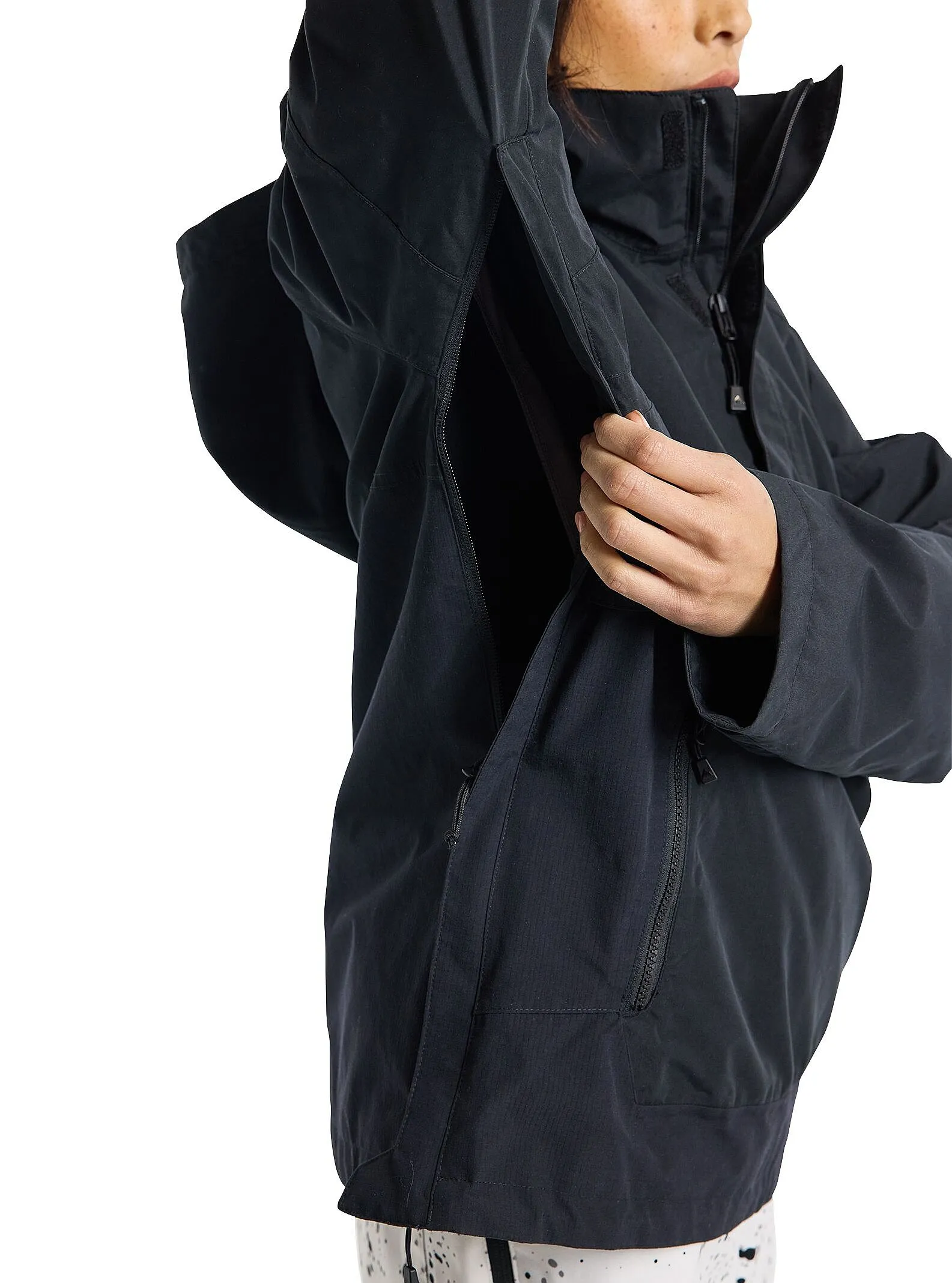 jacket Burton Frostner 2L Anorak - True Black/Stout White - women´s