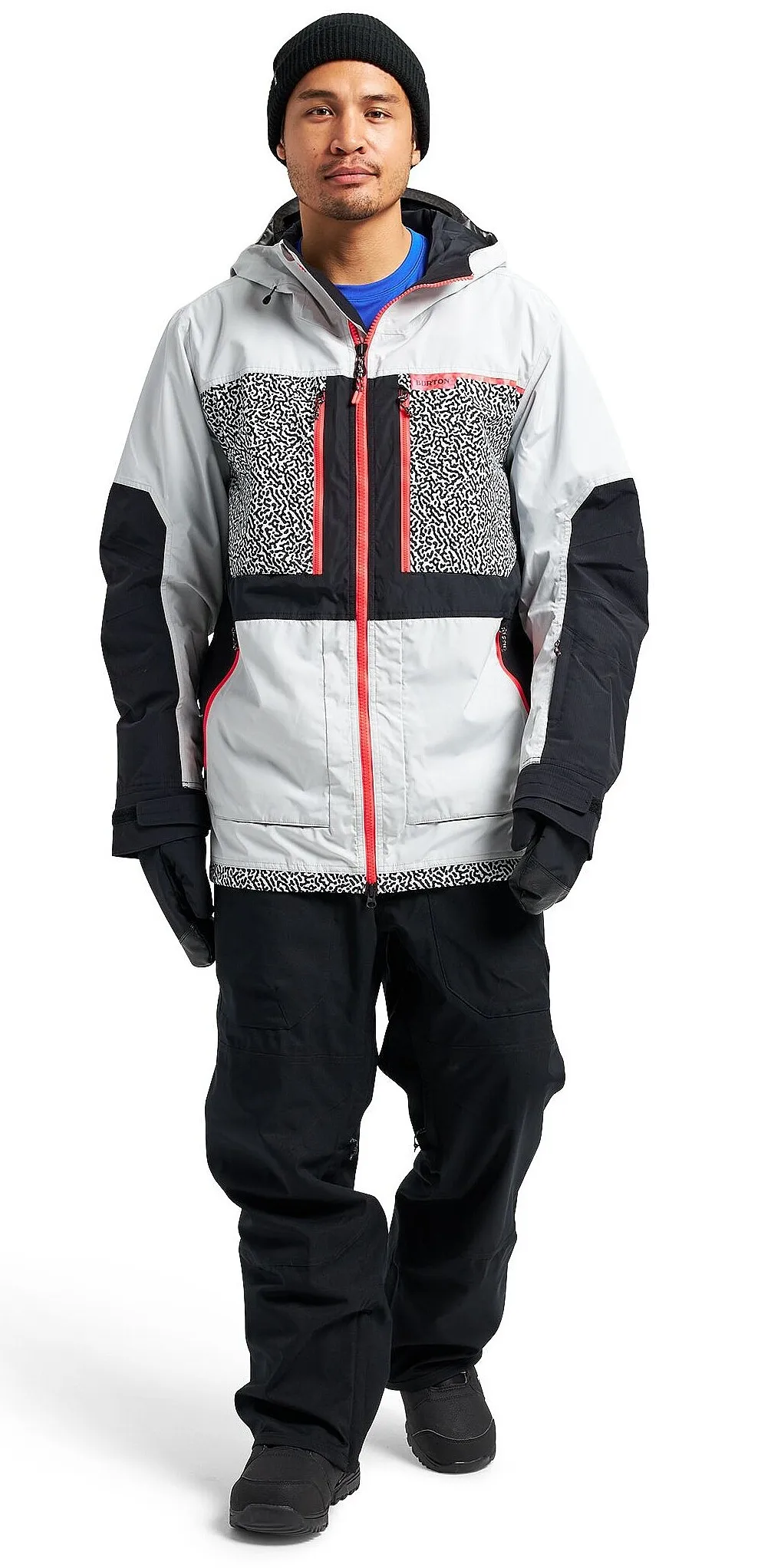 jacket Burton Frostner - Lunar Gray/PJ Print/True Black - men´s