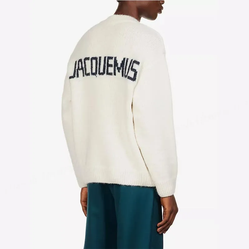 JACQUEMUS  |Crew Neck Wool Street Style Long Sleeves Plain Logo Sweaters