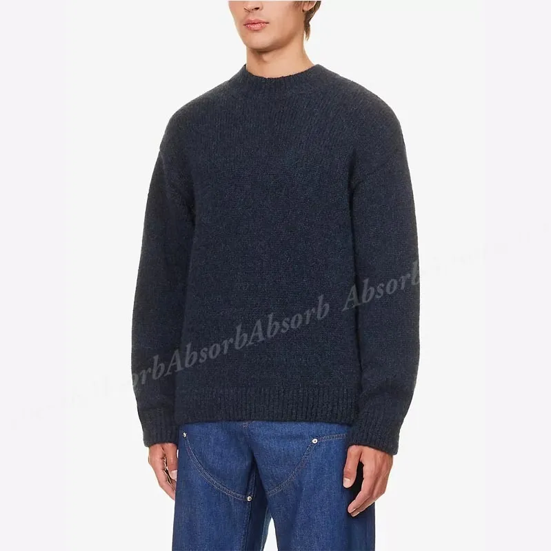 JACQUEMUS  |Crew Neck Wool Street Style Long Sleeves Plain Logo Sweaters