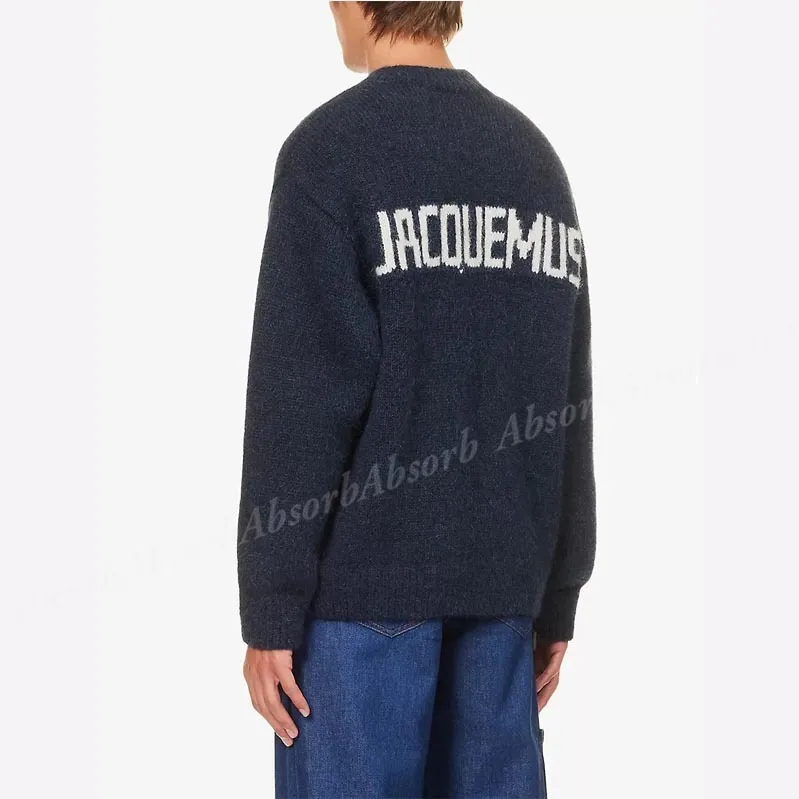 JACQUEMUS  |Crew Neck Wool Street Style Long Sleeves Plain Logo Sweaters