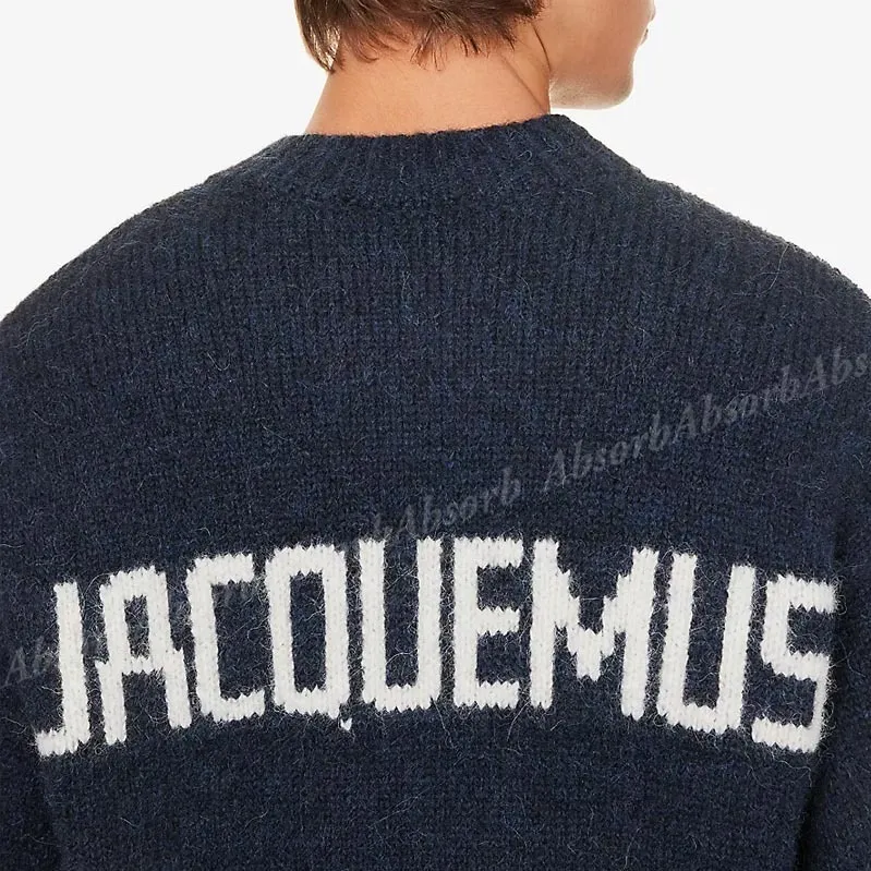 JACQUEMUS  |Crew Neck Wool Street Style Long Sleeves Plain Logo Sweaters