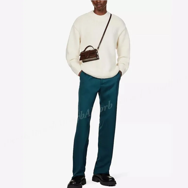 JACQUEMUS  |Crew Neck Wool Street Style Long Sleeves Plain Logo Sweaters