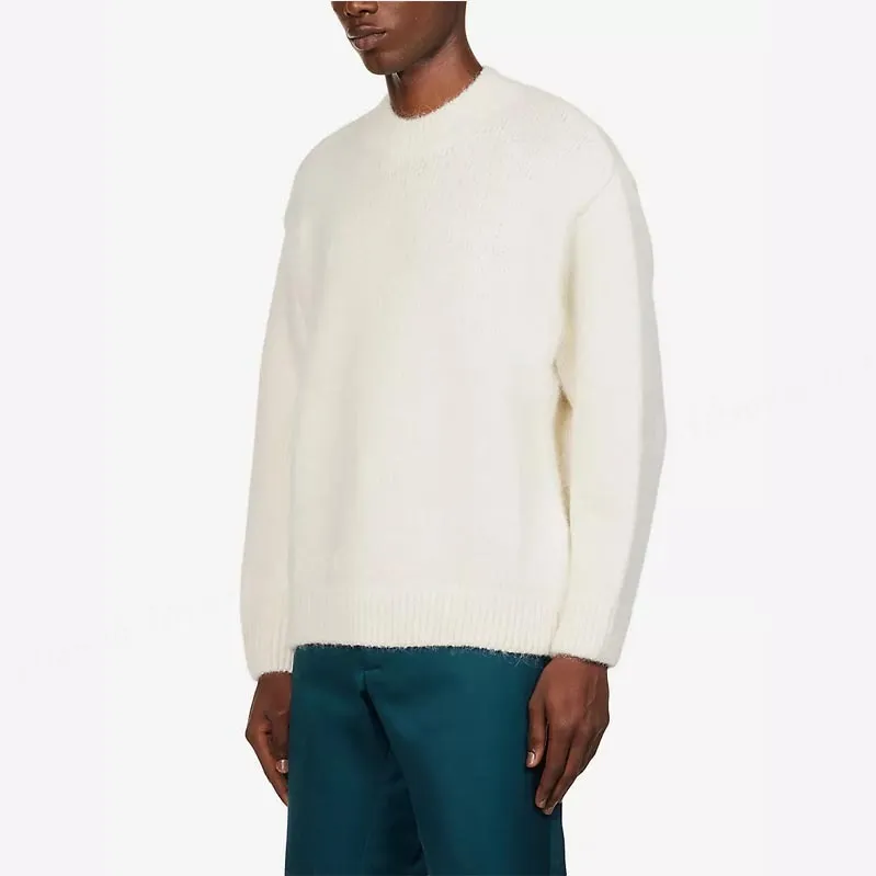 JACQUEMUS  |Crew Neck Wool Street Style Long Sleeves Plain Logo Sweaters