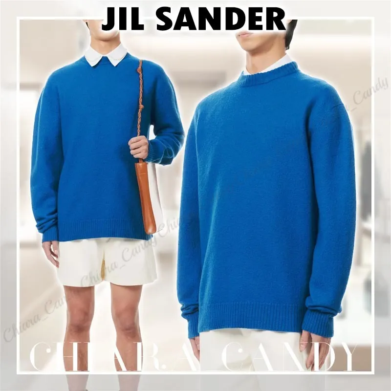 Jil Sander  |Crew Neck Wool Street Style Long Sleeves Plain Designers