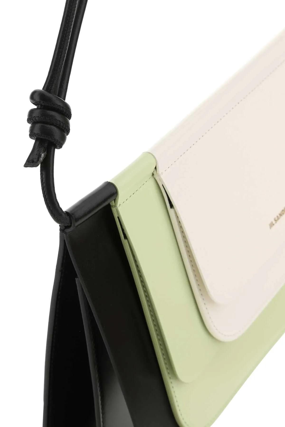 Jil Sander Logo Printed Colour-Block Panelled Shoulder Bag