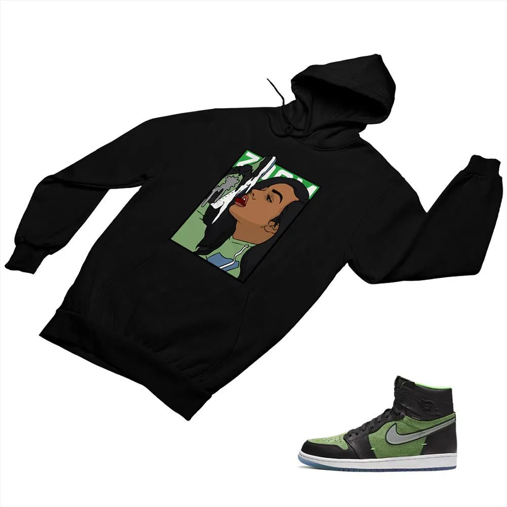 Jordan 1 Black Green Matching Custom Designed Hoodies JD 1-70-20