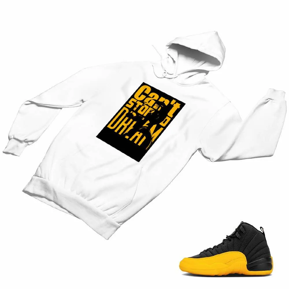 Jordan 12 University Gold Matching Custom Designed Hoodies JD 12-17-1