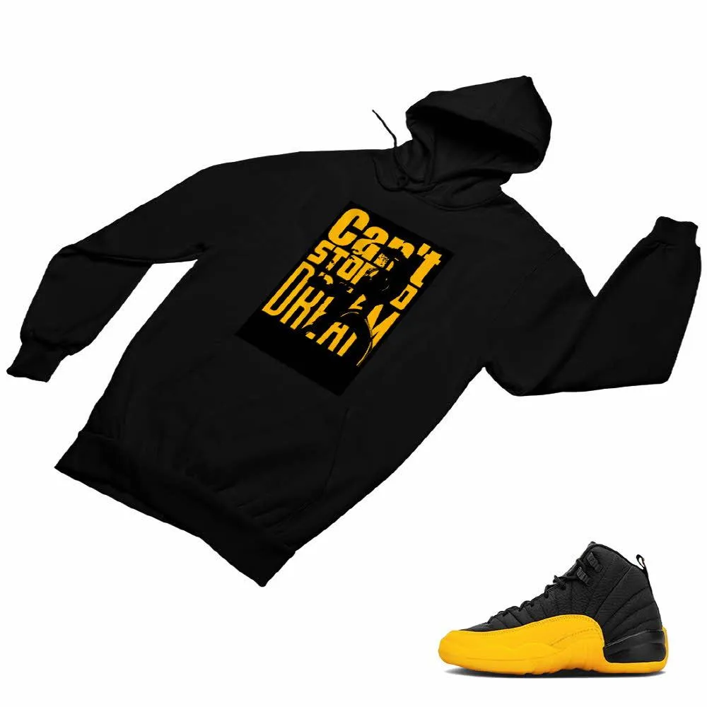 Jordan 12 University Gold Matching Custom Designed Hoodies JD 12-17-1