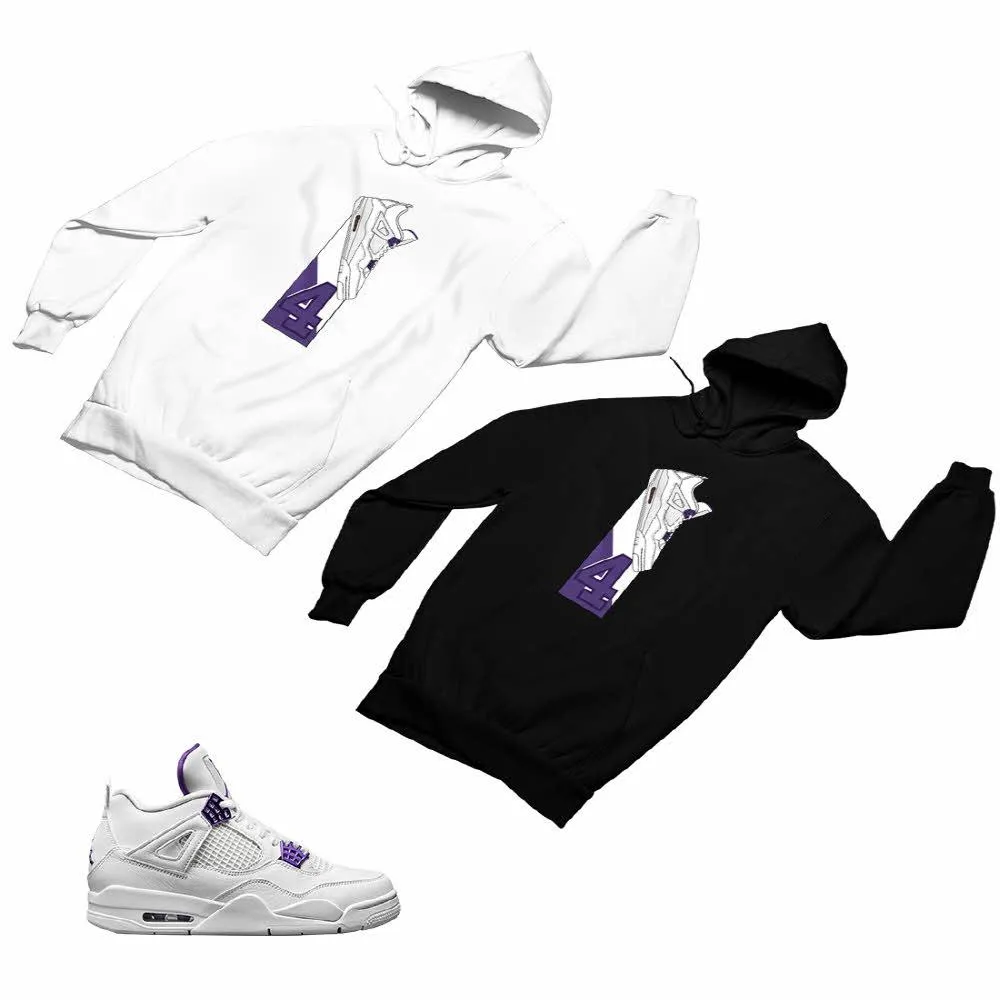 Jordan 4 Purple Matching Custom Designed Hoodies JD 4-23-15