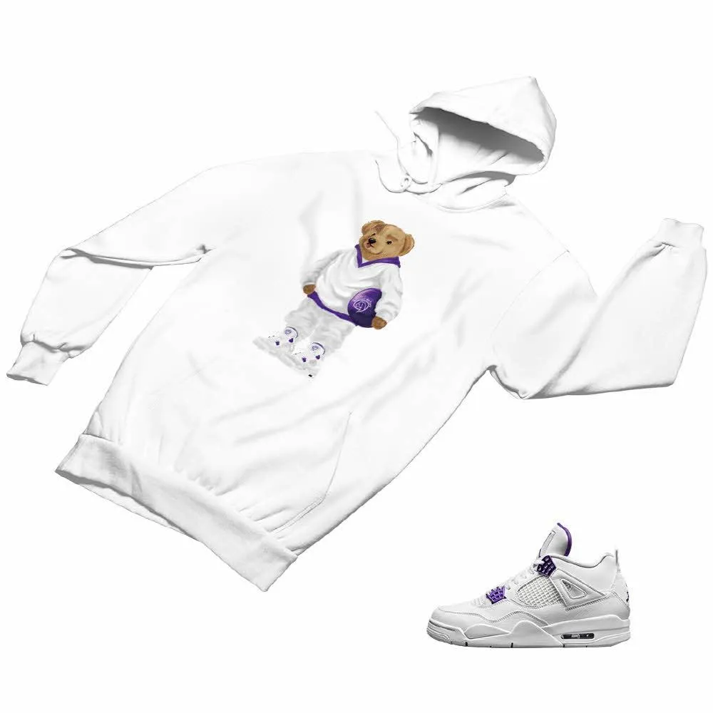 Jordan 4 Purple Matching Custom Designed Hoodies JD 4-23-25