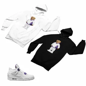 Jordan 4 Purple Matching Custom Designed Hoodies JD 4-23-25