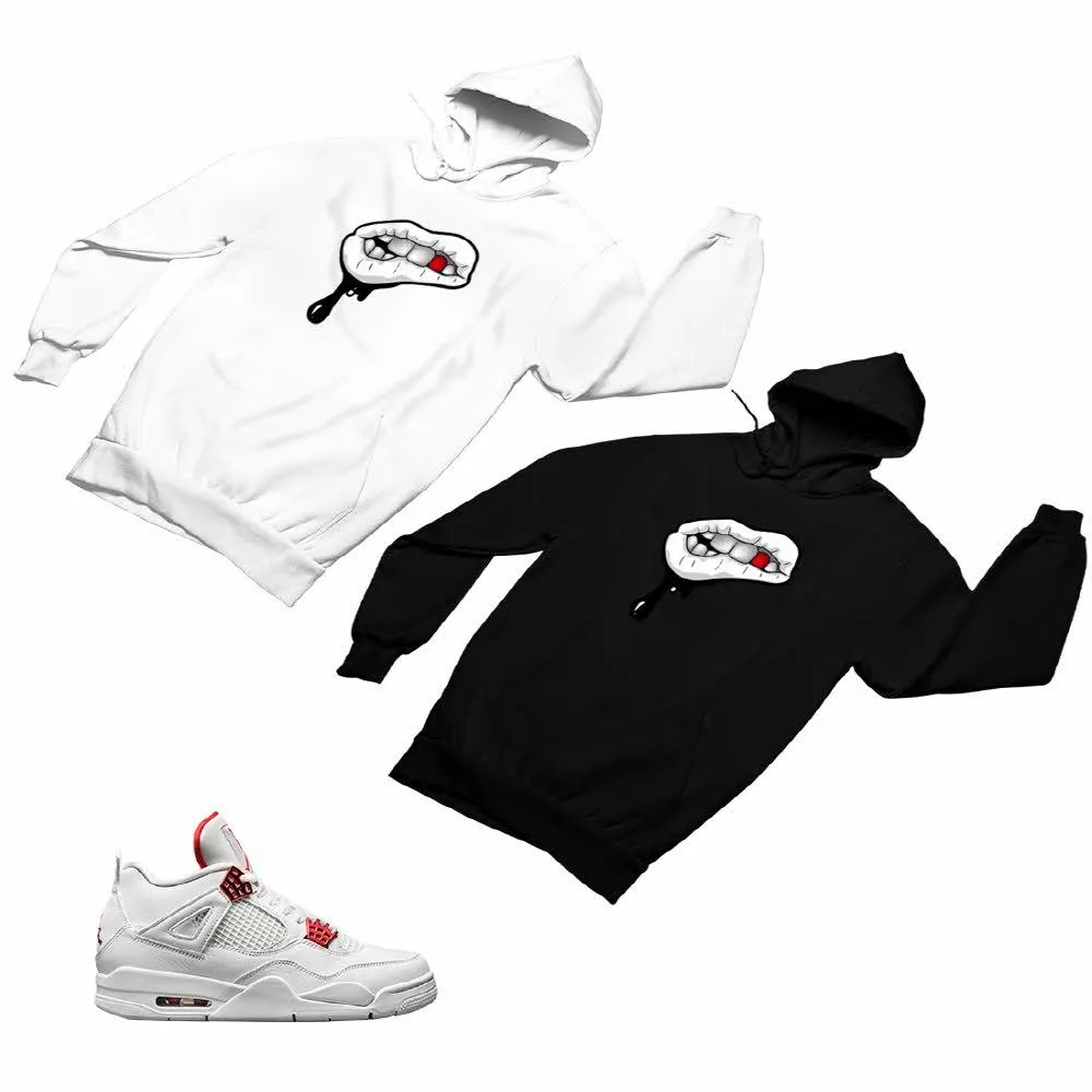 Jordan 4 Red Matching Custom Designed Hoodies JD 4-23-35