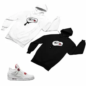 Jordan 4 Red Matching Custom Designed Hoodies JD 4-23-35