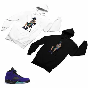 Jordan 5 Alternate Grape Matching Custom Designed Hoodies JD 5-2-8-10