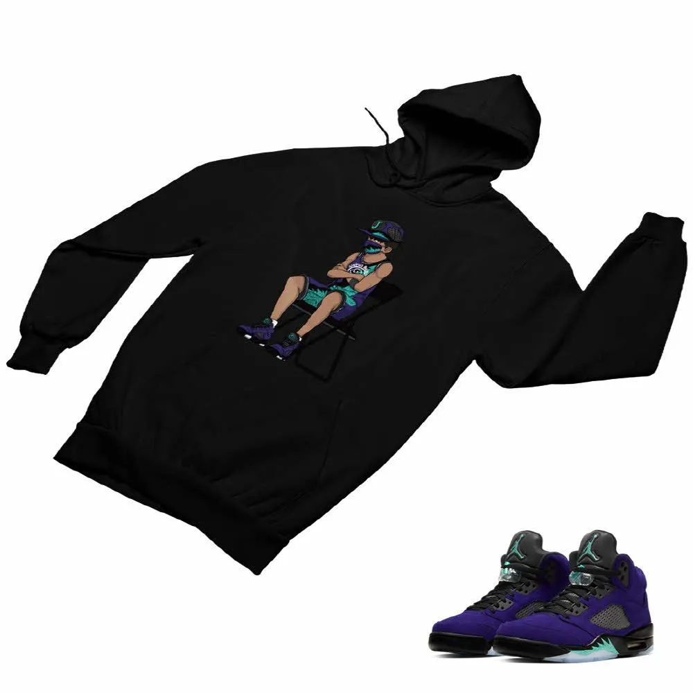 Jordan 5 Alternate Grape Matching Custom Designed Hoodies JD 5-2-8-10