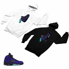 Jordan 5 Alternate Grape Matching Custom Designed Hoodies JD 5-2-8-11