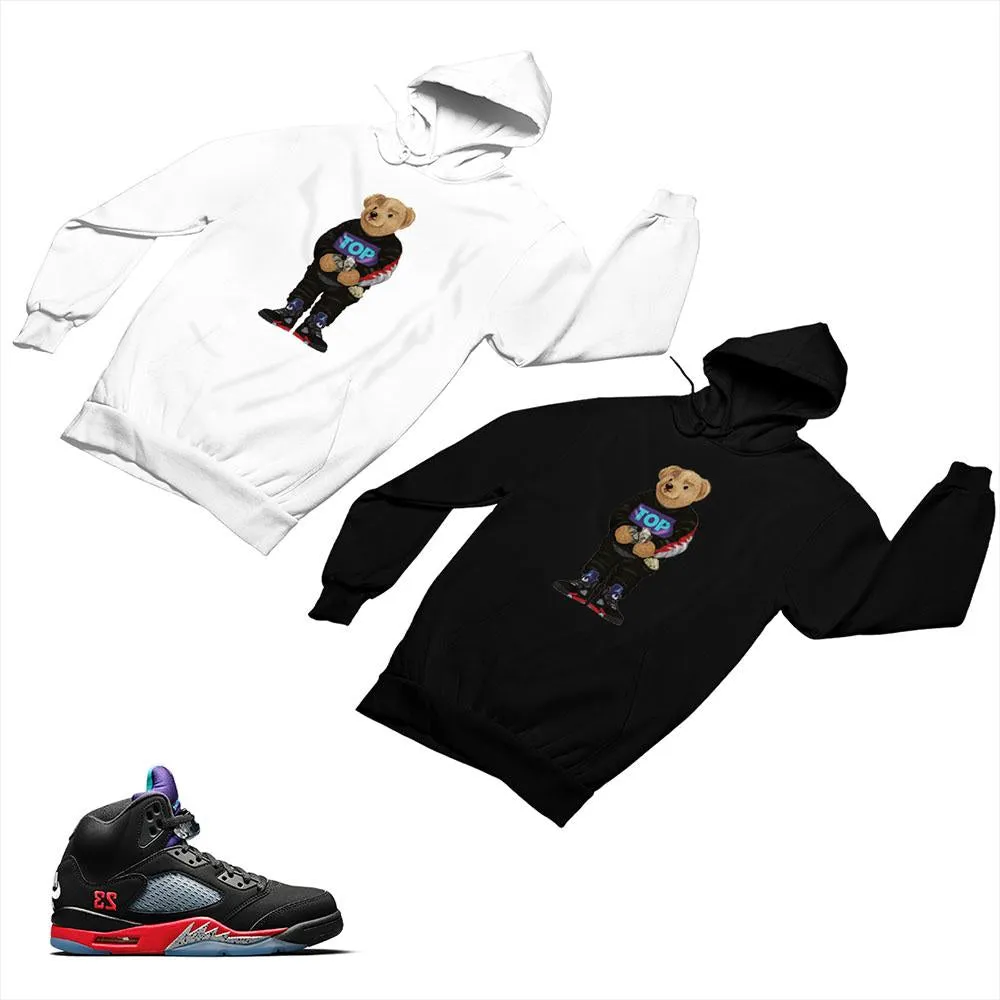 Jordan 5 Top 3 Black Matching Custom Designed Hoodies JD 5-2-7-19