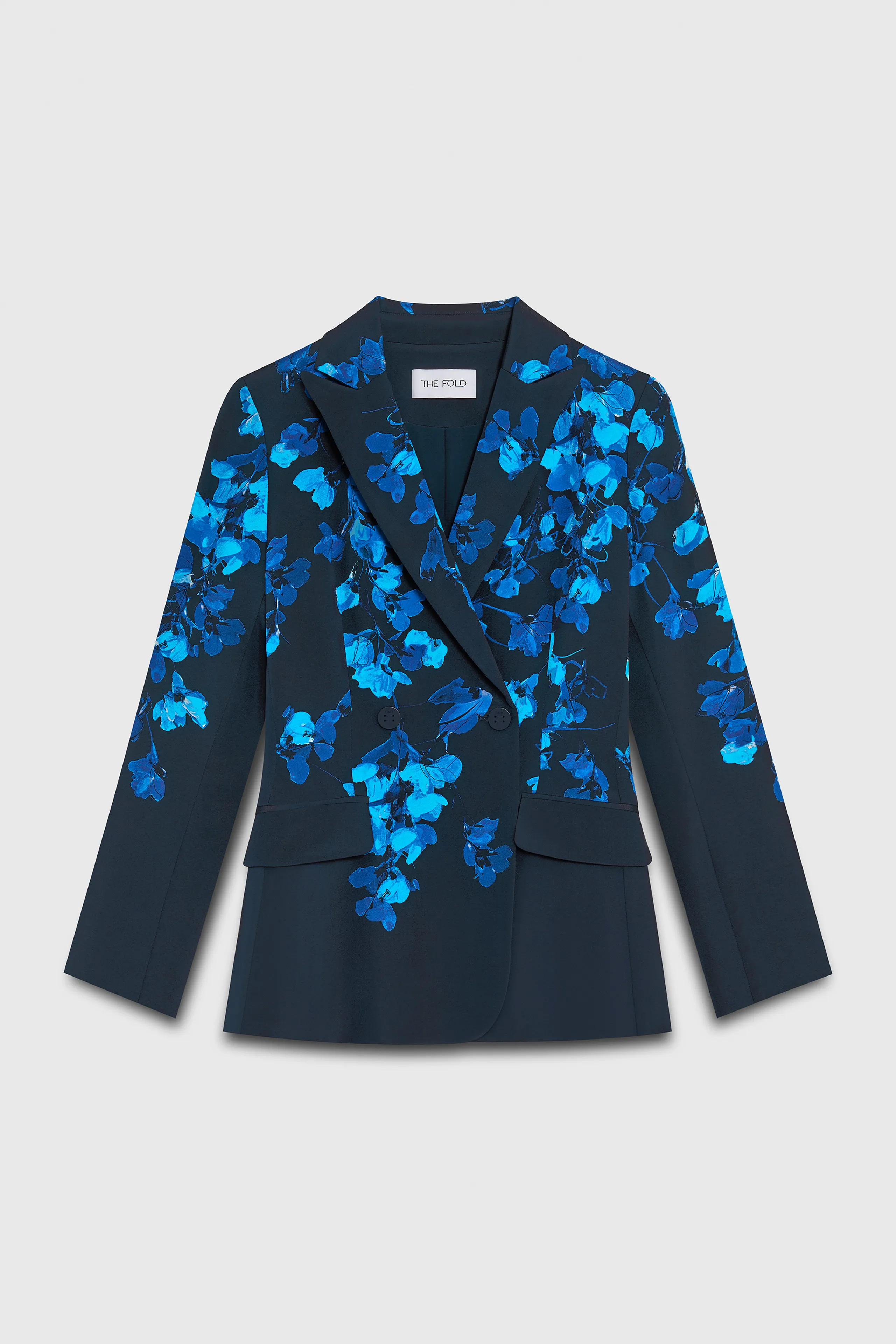 Knighton Jacket Navy And Turquoise Silk