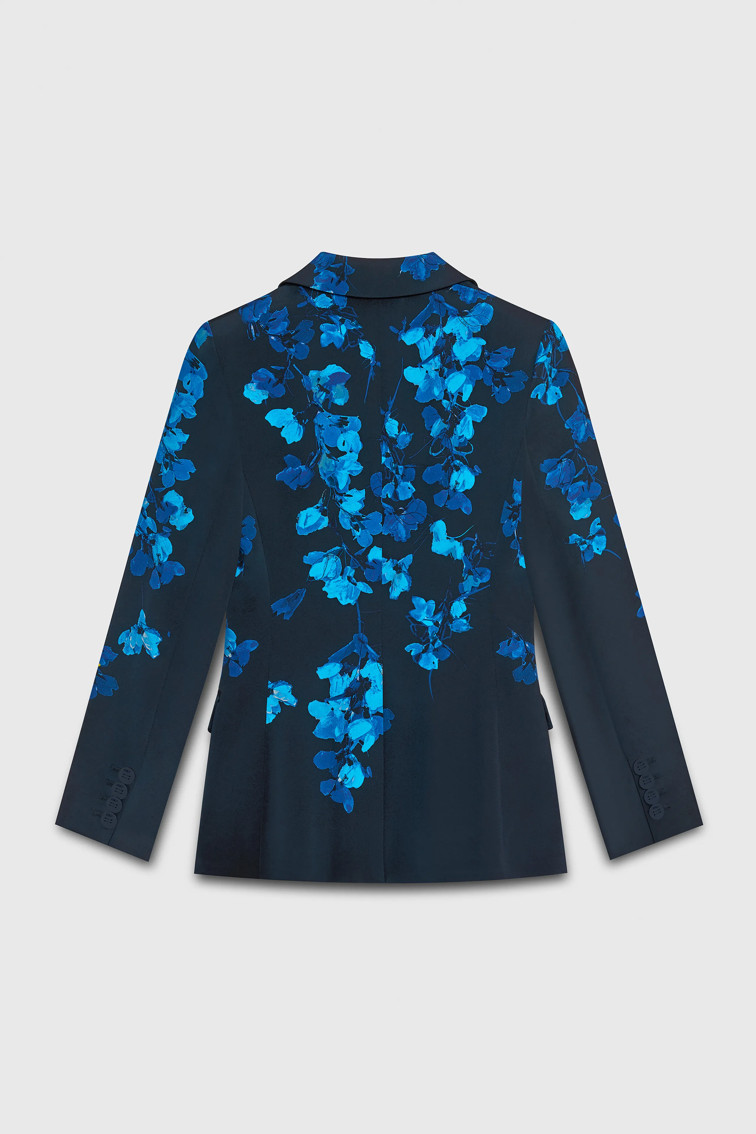 Knighton Jacket Navy And Turquoise Silk