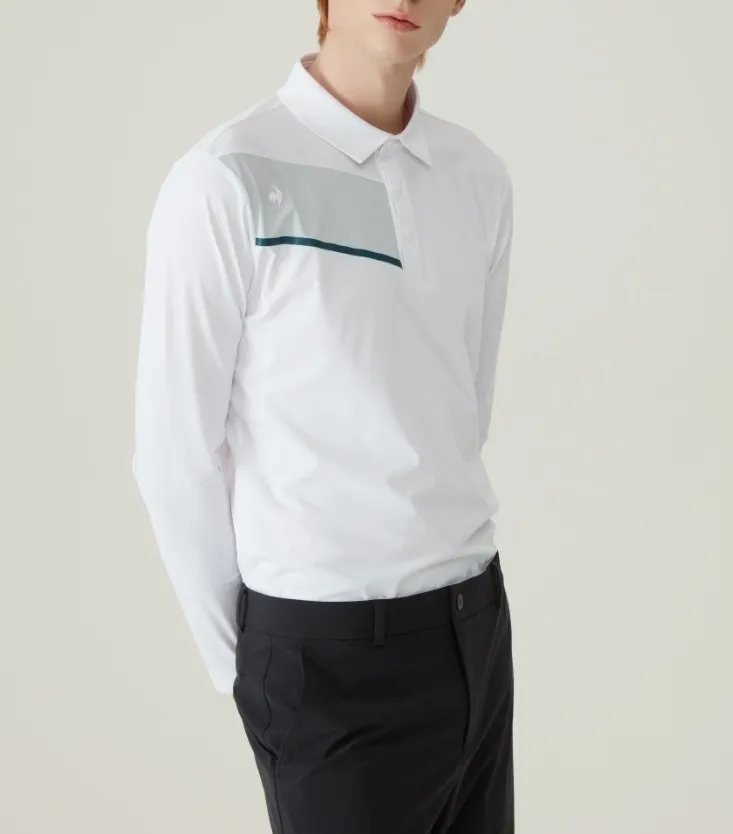 le coq sportif  |Street Style Long Sleeves Logo Polos