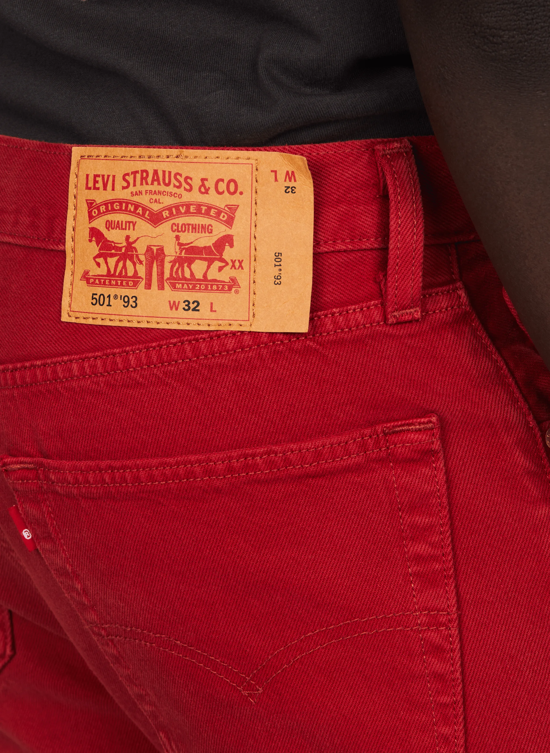 Levi's  501 denim shorts - Red