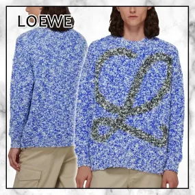 LOEWE  |Crew Neck Wool Street Style Long Sleeves Logo Luxury