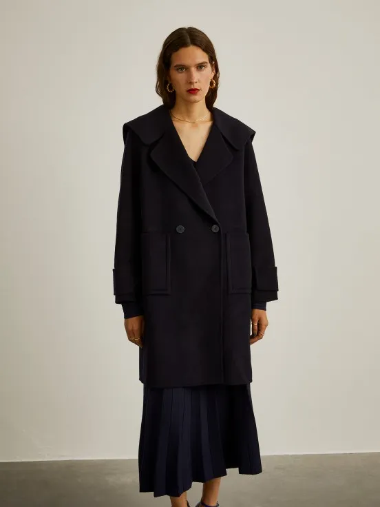 Long coat with wool