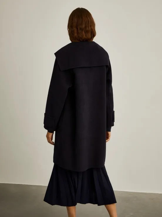 Long coat with wool