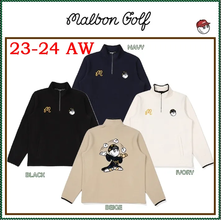 Malbon Golf  |Street Style Long Sleeves Plain Logo Sweatshirts