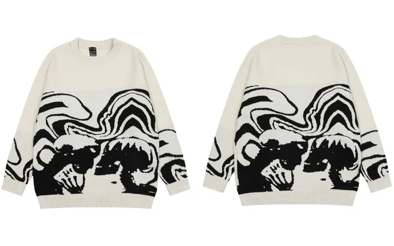 Memento Mori Oversized Knit Sweater