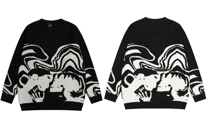 Memento Mori Oversized Knit Sweater