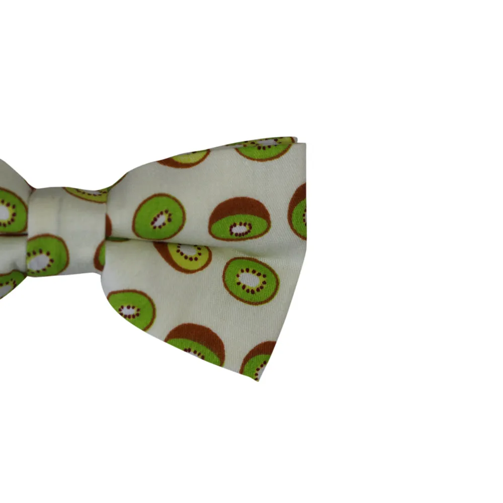 Mens Kiwi Fruit Patterned Bow Tie