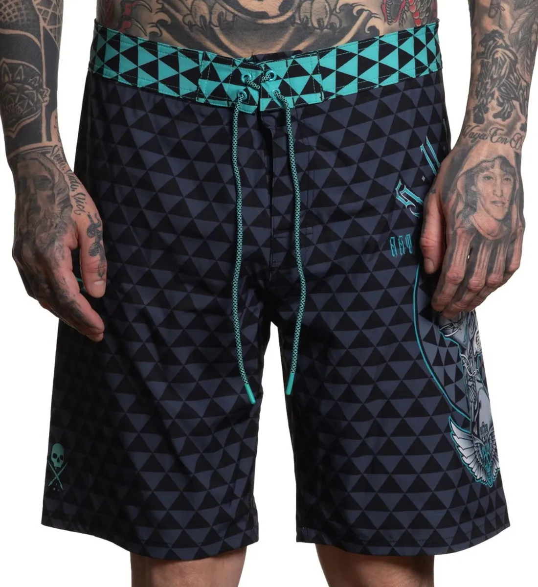 men's shorts (swim trunks) SULLEN - BUTTERFLY - SCM6235_BK  -  Metal-shop