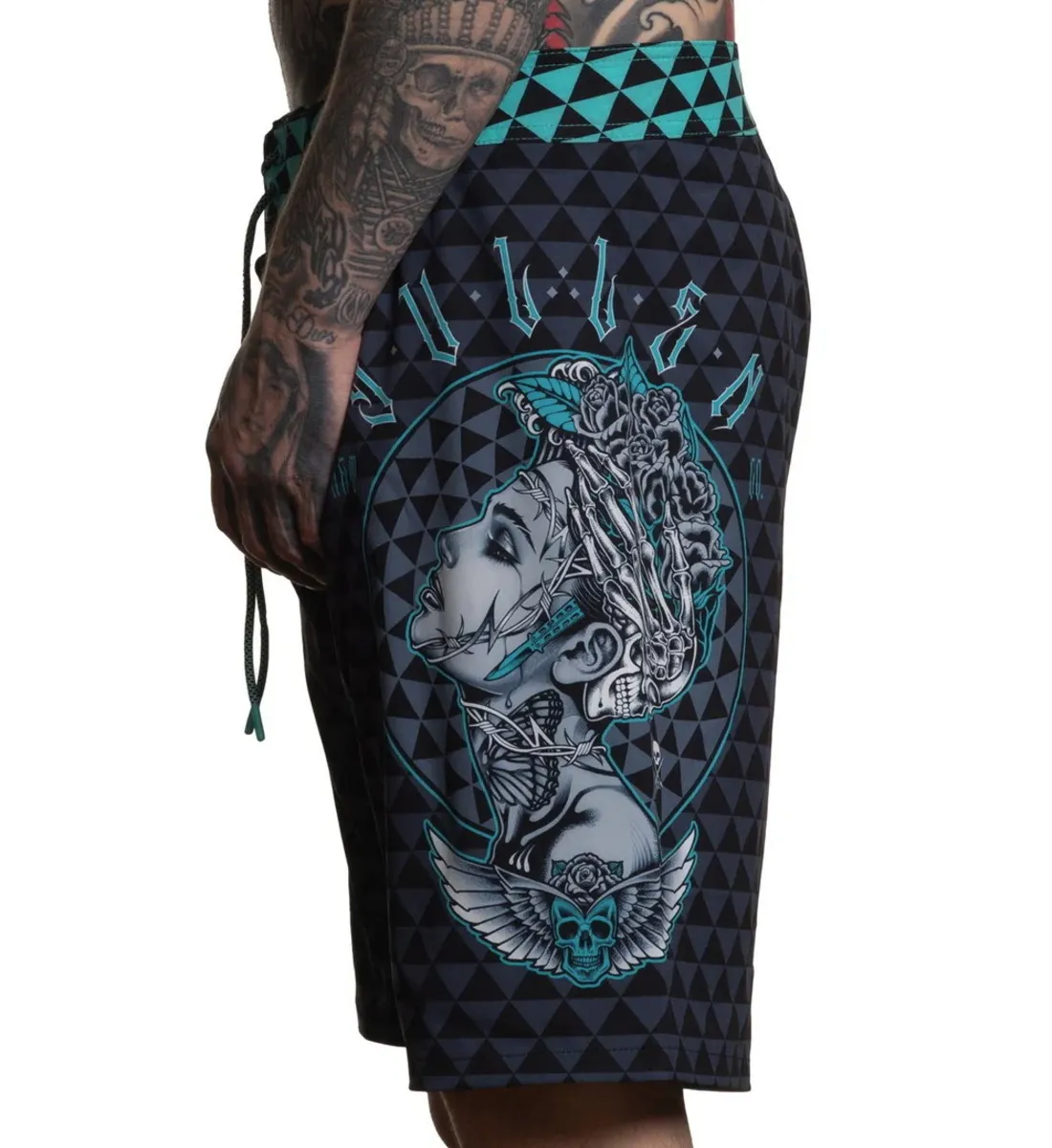 men's shorts (swim trunks) SULLEN - BUTTERFLY - SCM6235_BK  -  Metal-shop