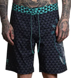 men's shorts (swim trunks) SULLEN - BUTTERFLY - SCM6235_BK  -  Metal-shop