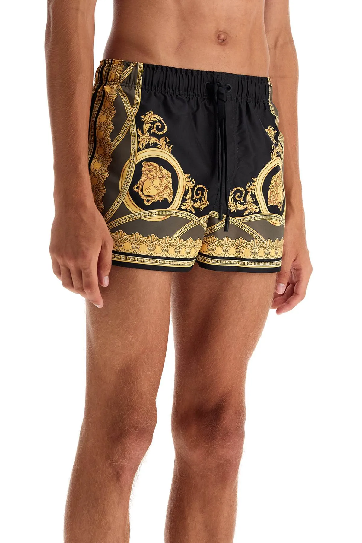 men's swim trunks 'the 1016217 1A11364 BLACK+DARK OLIVE+GOLD