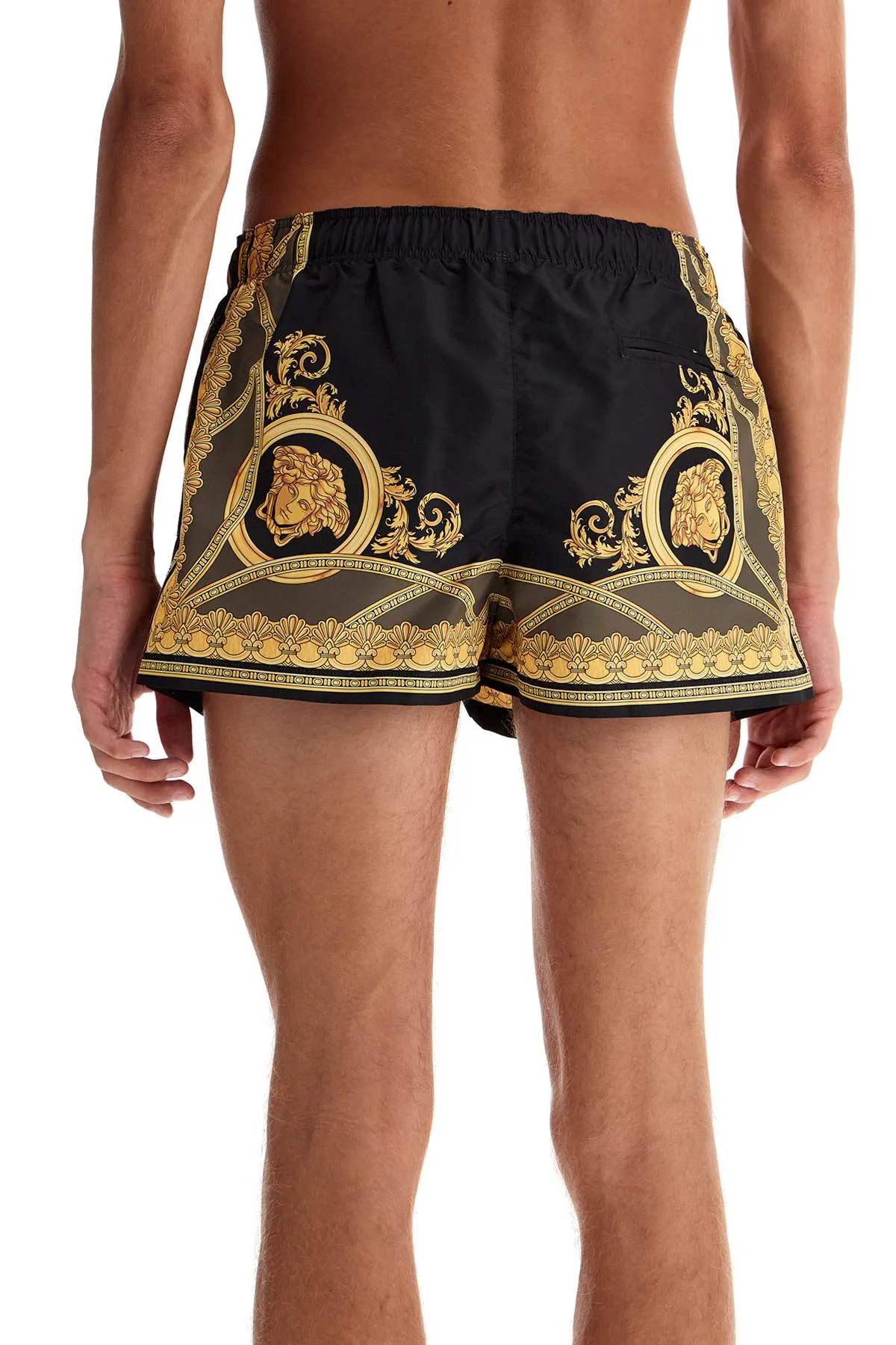 men's swim trunks 'the 1016217 1A11364 BLACK+DARK OLIVE+GOLD