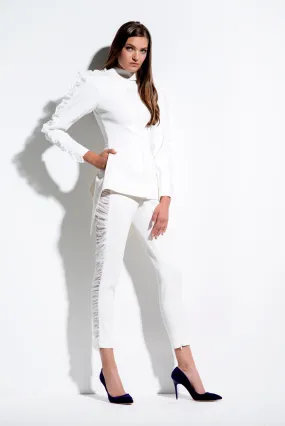 Mesh Ruffled Jacket and Pant