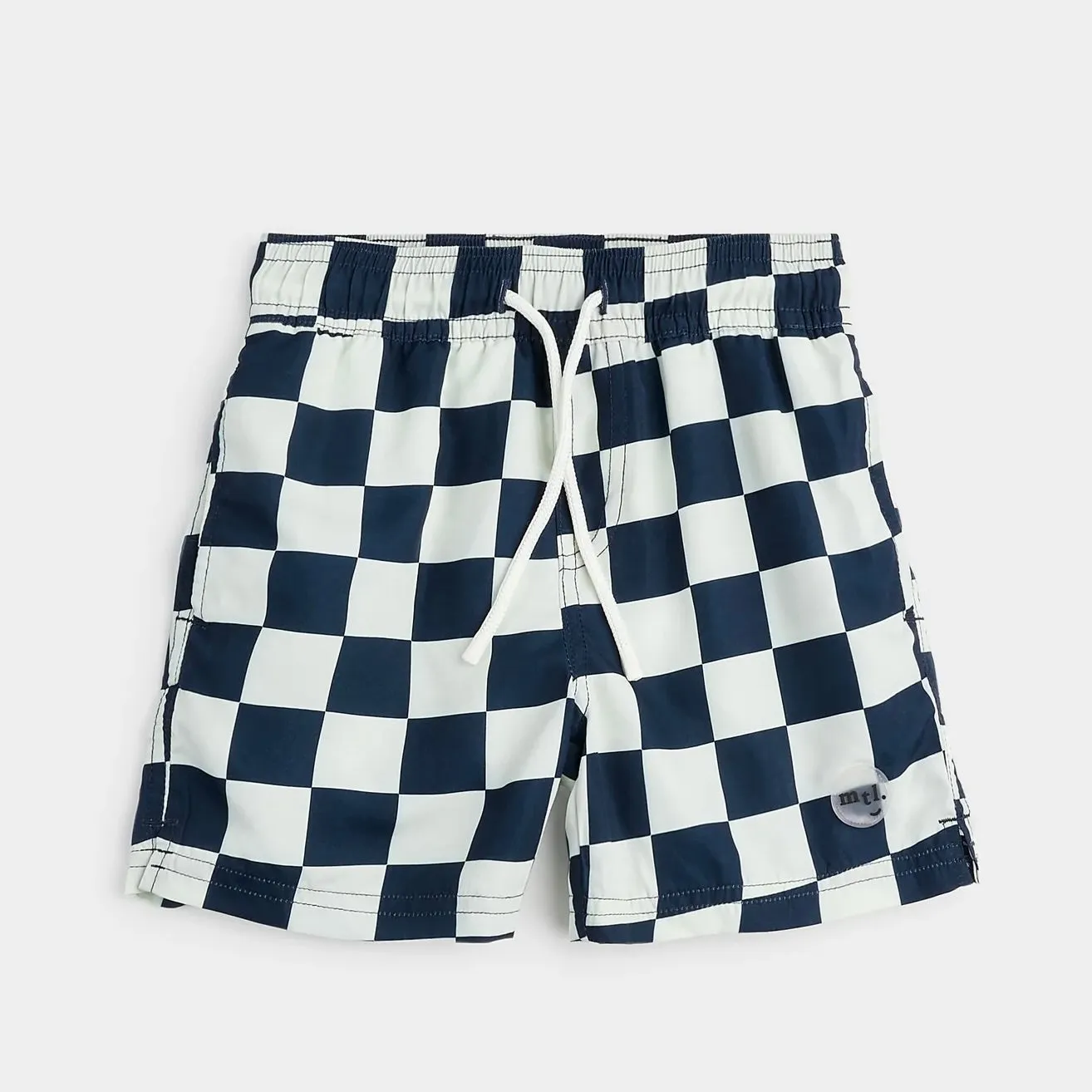 Miles The Label -Checkboard Swim Trunks